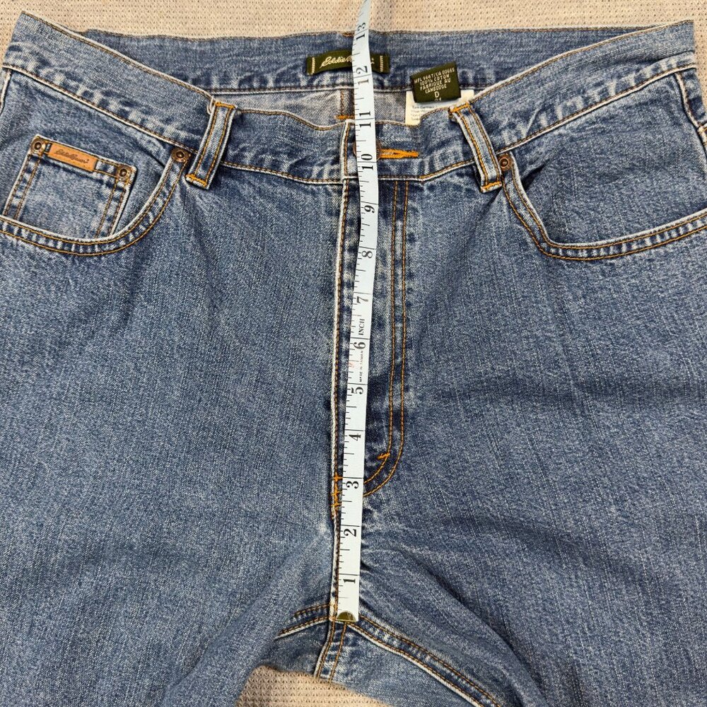 Eddie Bauer Cropped Jeans Womens Petite 12 Relaxed Fit Blue Denim 100% Cotton - Picture 10 of 14